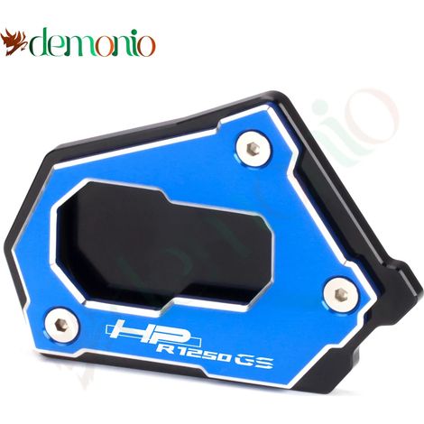 (HP R1250GS Bleu) Compatible avec les motos BMW R 1250 GS LC Adv, R1250GS et R1250 GS Adventure : béquille latérale, plaque de support et extension. Accessoires maxpower (1/4)