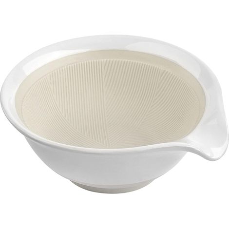 bol de rasage en céramique, tasse de mousse de savon à raser pour hommes, tasse de crème de rasage pour barbe de barbier à large bouche (Blanc laiteux) (1/5)