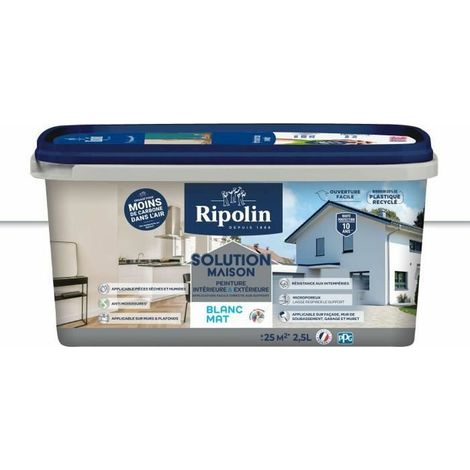 Ripolin pintura blanco mate 2,5 L interior exterior