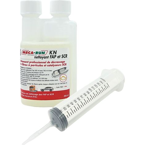 Nettoyant fap et catalyseurs SCR 250ml – Traitement professionnel – Décrasse les filtres à particules – Restaure les propriétés de combustion – Mecarun