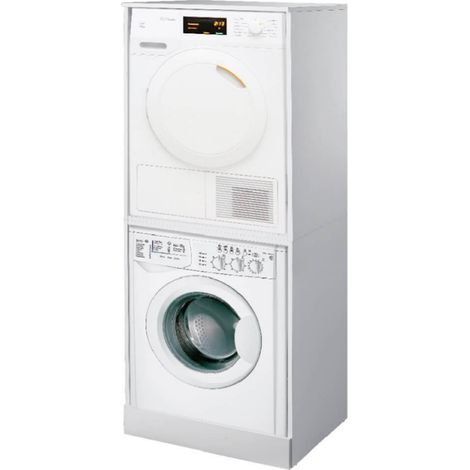 Colonna coprilavatrice in legno Bianco 70xH181 cm