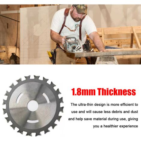 Jeffergarden Lame de scie multifonctionnelle pour bois, diamètre 110 mm, ouverture 20 mm, 40 dents, en acier allié, pour planches de bois d'une épaisseur de 1,8 mm. (1/5)