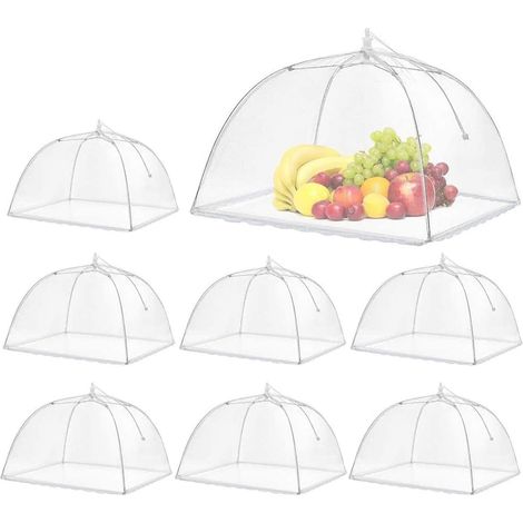 Couvercle Alimentaire - Filet Protecteur Rectangulaire 43x43 cm - Pour Buffet et Pique-Nique - 8 Pièces (1/5)