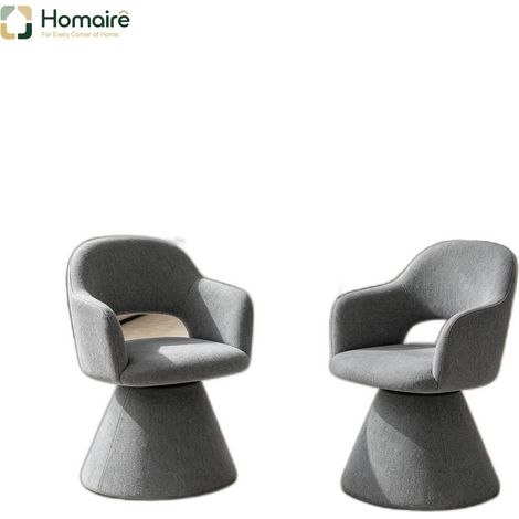 Grauer Metallsessel mit Armlehnen 60,5 x 43 x 80,5 cm HOMAIRE (1/5)
