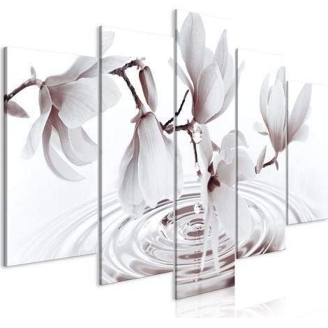 Immagine - Magnolie in riva all'acqua (5 parti) grigio largo (1/4)