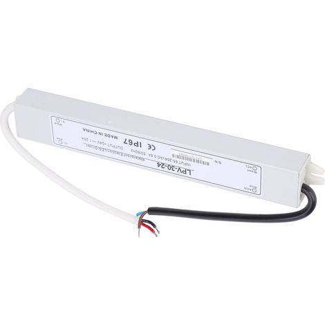 Alimentation étanche BERM, transformateur de commande en alliage d'aluminium, 24 V CC, 30 W, LPV-30-24 (1/5)