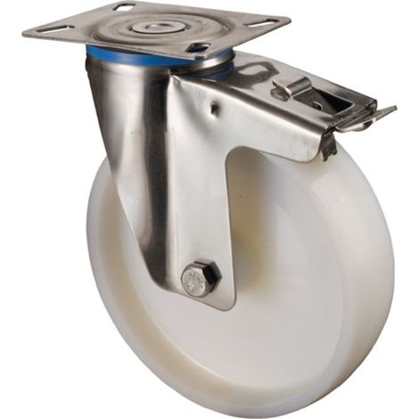 BS Rollen ruota piroettante con blocco totale e piastra di fissaggio plastica 50 mm 55 kg - G120.A90.051 (1/2)