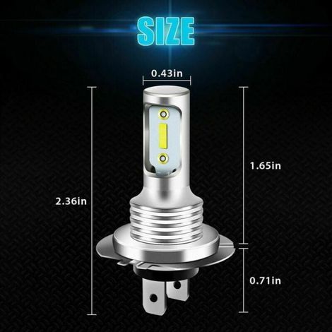 Ampoule H7 - LED Antibrouillard 80 W - Température de Couleur 6000 K - Blanc Froid - Pour Voiture - 4 Pièces (1/4)