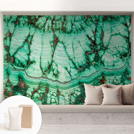 Papier peint intissé avec imprimé pour intérieur moderne application facile a motif - Colle incluse gratuite Motifs verts 208x146 cm (1/5)