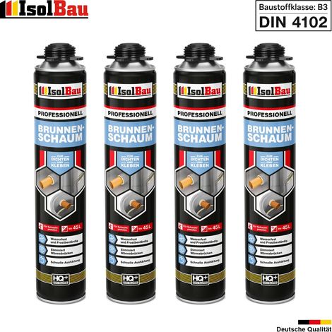 Brunnenschaum 4 x 750ml Bauschaum Pistolenschaum Montageschaum IsolBau (1/5)