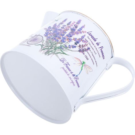 Arrosoir en Fer pour Plantes D'intérieur et Extérieur avec Motif Floral Pourpre, Design Rétro Élégant, pour Balcon et Décoration de Jardin (1/5)