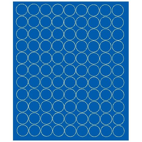 Pegatinas circulares de 2 cm, pegatinas circulares con puntos, 99 unidades, azul mate