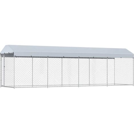 Maison Exclusive - Recinzione per Cani da Esterno con Tetto 760x190x225 cm