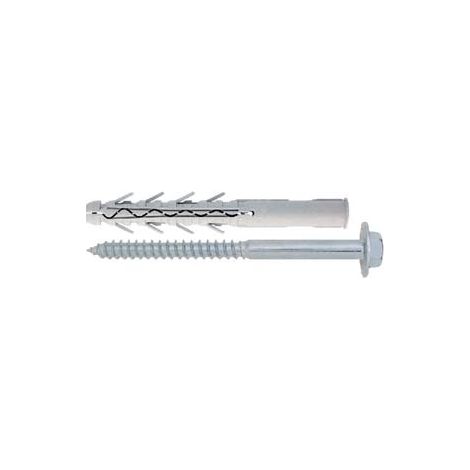 TASSELLO PROLUNGATO IN NYLON CON VITE TER ZINCATA BIANCA TUPP- - ø mm.16x200 vite ø mm.12x210 spes.fissag.mm.105 - 25 pezzi FRIULSIDER