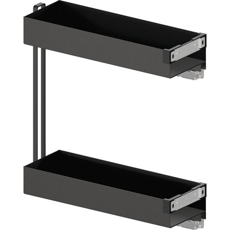 Vauth Sagel SUB Rack Unterschrankauszug Essentio für Korpusbreite 20cm, Stahlblech lava (1/2)