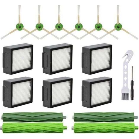 10 pièces de rechange pour robot aspirateur, brosses latérales, brosse principale, filtres HEPA, compatibles avec Roomba i3 i4 i6 i7 i8 E5 E6 E7 (1/4)