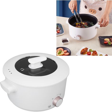 Multifonction : fondue électrique 3L, cuiseur électrique domestique, marmite pour étudiants/résidences étudiantes, cuiseur à nouilles, poêle électrique (1/5)