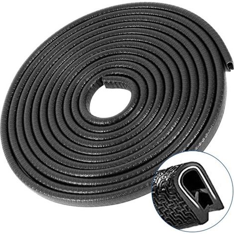 Joint de protection pour portière, joint d'étanchéité en caoutchouc pour le bord du véhicule, profilé en caoutchouc en forme de U pour l'étanchéité de la vitre latérale, compatible avec les modèles. (1/5)