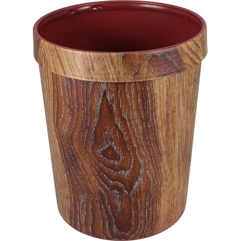 aus Kunststoff mit Holzmaserung 10l Retro Design Kleiner