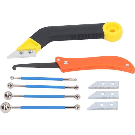 Outils pour jointoyer, scie à jointoyer coudée, bille d'acier, cuisine, salle de bain, fenêtre, évier (1/5)