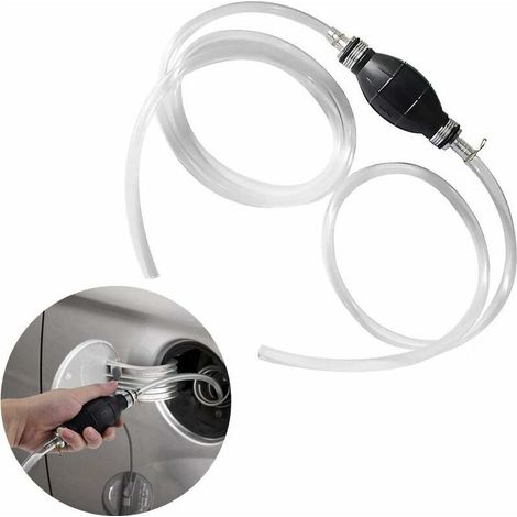 Pompe de transfert Portable Pompe de Transfert de Carburant Manuel - Pompe Manuelle Transfert Carburant Voiture portative de Tuyau d'Aspiration Siphon de pompe à Eau/essence avec pompe de transfert de (1/5)