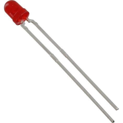 Vishay TLUR4400 LED rouge rond 3 mm 15 mcd 60 ° 20 mA 2 V Q531631 (1/3)