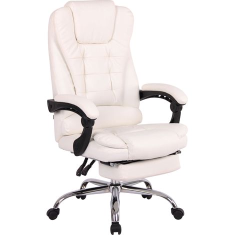 Silla de oficina Oxygen Blanco Simil cuero (1/5)