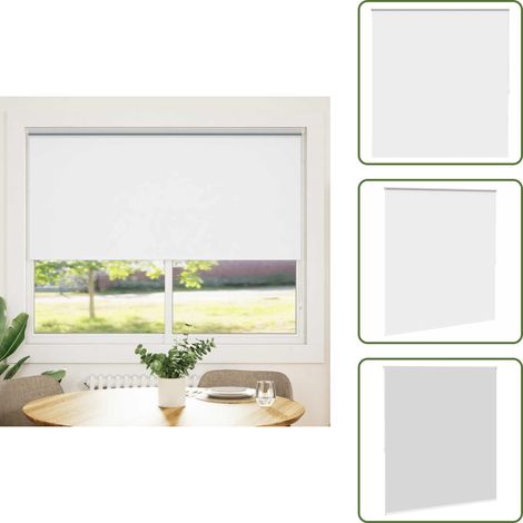 Store roulant 140 x 175 cm Blanc - Store Occultant - Rideau Obscurcissant - Store Vénitien - Store En Toile - Isolation Thermique (1/5)