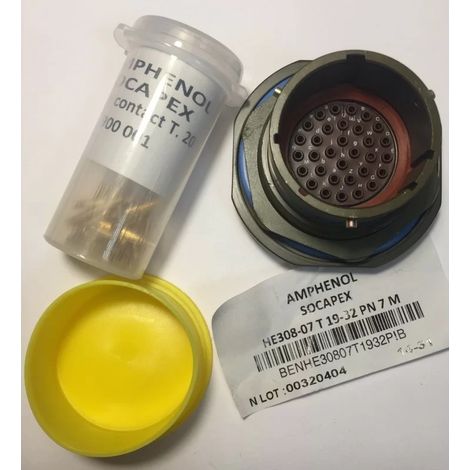 Amphenol Souriau HE308-07T19-32PN7M Contatto circolare standard MIL 32pos. Maschio - MIL-DTL-38999