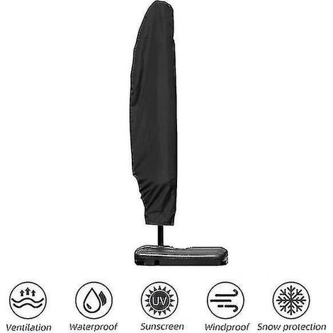 Housse de parasol 210d, protection solaire extérieure, housse pour parasol banane, housse de parasol, anti-poussière et imperméable (1/2)