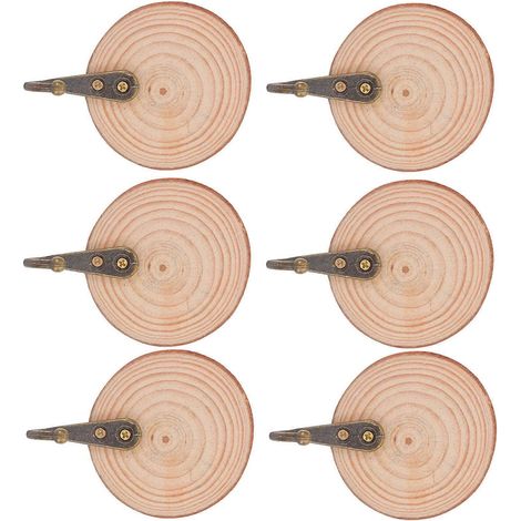 Patères en bois massif, gain de place, lot de 24 (1/5)