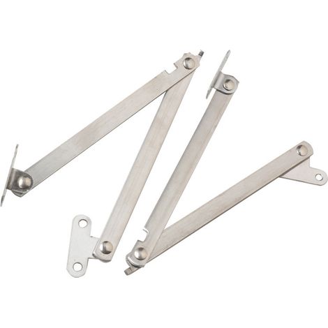 Lot de 2 charnières pliantes en acier inoxydable avec 8 vis et 1 tournevis. Charnières de support pour rabat, idéales pour la maison, les meubles et les commodes. (1/5)