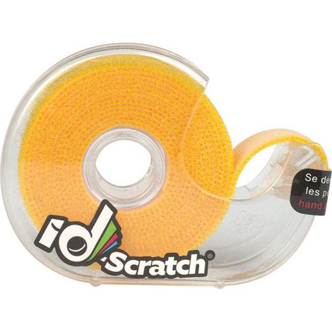 Bande Ruban Auto-agrippant - Bobine 2m X 2cm - Couleur Jaune (1/4)