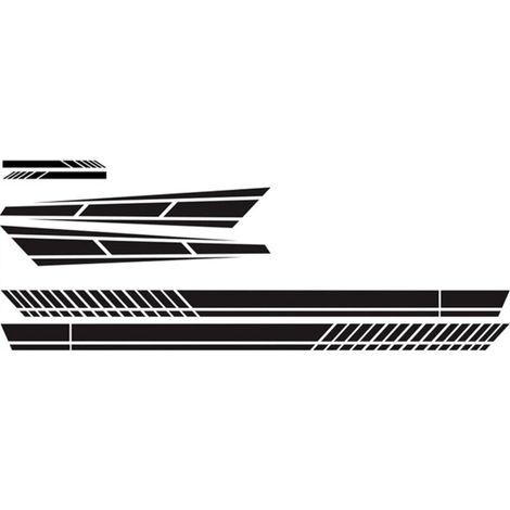 Autocollants pour jupe de capot latéral de carrosserie de voiture, autocollants de voiture, 6X, autocollants en vinyle à rayures, graphiques, couverture de capot latéral de carrosserie de voit