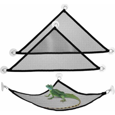 3 Pièces Filet D'accessoires pour Échelle de Chaise Longue, Hamacs pour Reptiles, Lézards, Serpents, Hamacs pour Dragons Barbus, Hamac de Lézard, pour Grands et Petits Dragons Barbus (1/5)