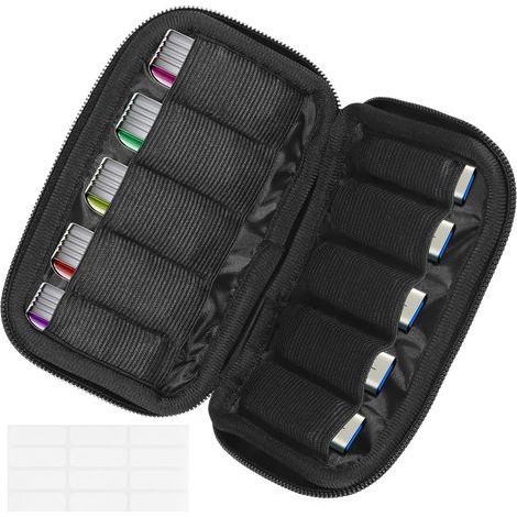 USB Flash Drive Storage Case, USB Flash Drive Storage Bag with 10 Slots for Memory Stick/Memory, suitable for travel, office and home (1/5)
