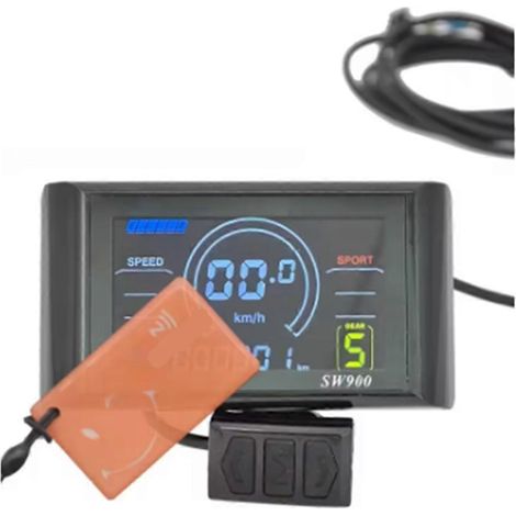 SW900 NFC-fähiger intelligenter LCD-Tachometer für Mountainbikes und E-Bikes, Sechskernprozessor, wasserdicht, Geschwindigkeitsanzeige (1/5)