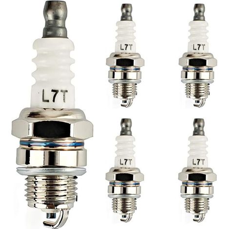 Pièces Bougie d'Allumage L7T Tronçonneuse Tondeuse à Gazon Petit Moteur Accessoire Pièces Compatible Bougies d'Allumage de Rechange pour Débroussailleuses et Tronçonneuses Remplace (1/5)