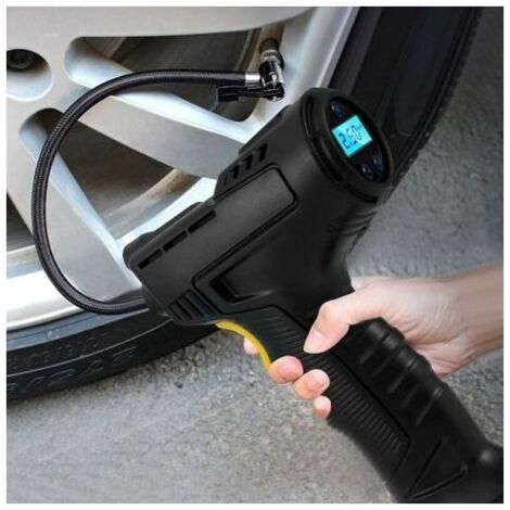 Gonflable Sans Fil Portable Gonfleur de Pneu 120W Compresseur d'Air Pompe de Pneu pour Voitures, Motos, Vélos avec Jauge de Pression Numérique LED 2000mAh pour Voiture Moto Vélo (1/5)
