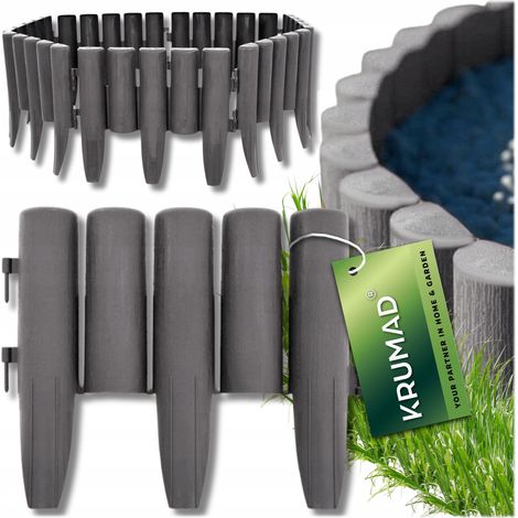 Clôture de jardin en plastique anthracite 280 x 24 cm (1/5)
