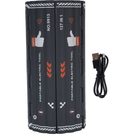 Jeu de tournevis électriques 127 en 1, Kit d'outils de réparation rechargeables sans fil avec boîte de rangement pour appareils électroniques, téléphone, appareil photo, ordinateur portable (1/5)