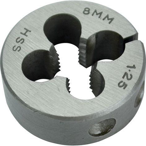 Faithfull HSS Straight Flute Split Die M8 x 1.25