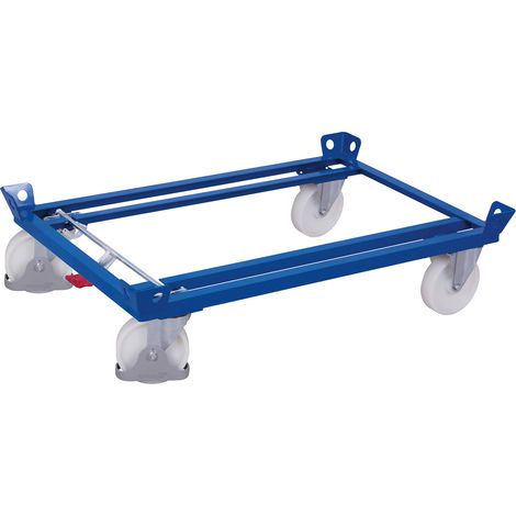 VARIOfit Palettenfahrgestell für Gitterboxen/Europaletten mit Polyamidbereifung 1010x810mm Anthrazitgrau RAL 7016