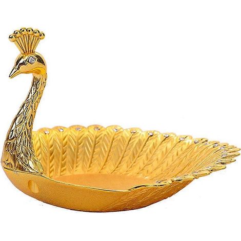 Pfauenförmiger Obstteller, luxuriöse, zarte Vogel-Trockenschale, Snacktablett, Nussschale