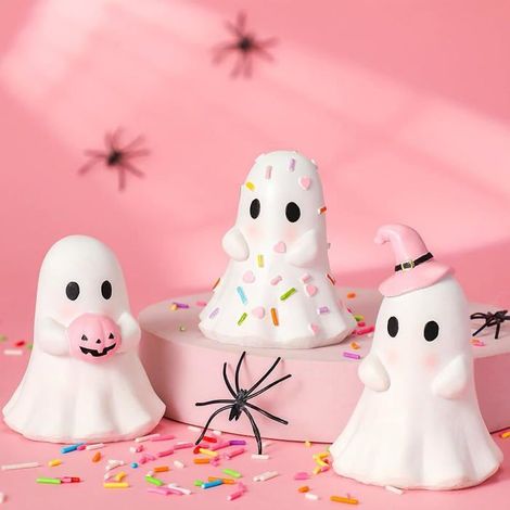 3 Figurines de fantômes halloween Pastel,fantôme Bnc halloween pour décoration de Table,Mignonne DECORS DE TABLE (1/5)