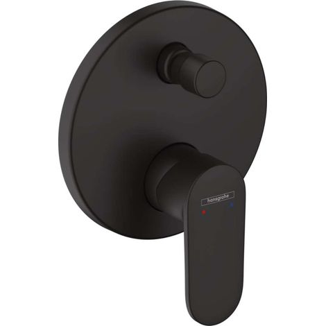 Set de finition pour mitigeur bain/douche encastré, noir mat, 71466670 (1/3)