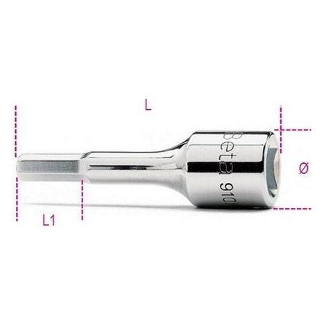 Chiave bussola maschio esagonale 3/8 beta 910me - 8