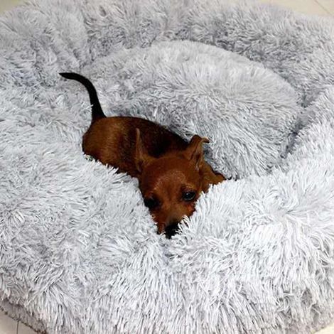 Maison pour chaton, lit d'intérieur confortable pour chat, panier en peluche pour chien, tapis coussin pour chat - Rose moyen (1/4)