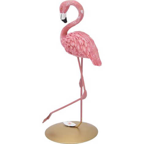 Statue de flamant rose en résine, ornement, figurine décorative pour salon, chambre ou bureau. (1/5)