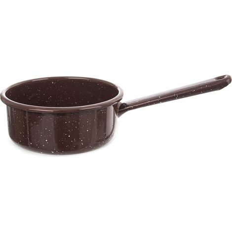 Tegame tradizionale in acciaio e smalto diametro 14 cm (1/5)